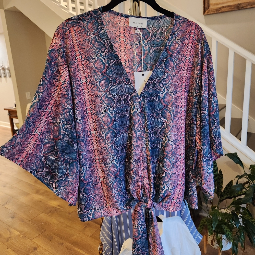 Adrienne Candy Snake Tie Top, size L